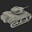 Stuart Light WWII US 탱크 3D 모델 M5A1