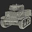 Stuart Light WWII US 탱크 3D 모델 M5A1