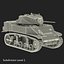 Stuart Light WWII US 탱크 3D 모델 M5A1
