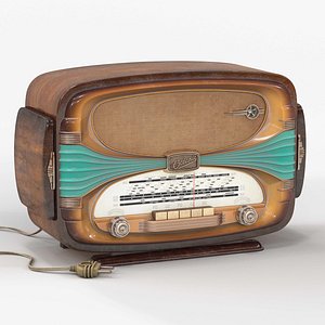 3D model french tabletop radio