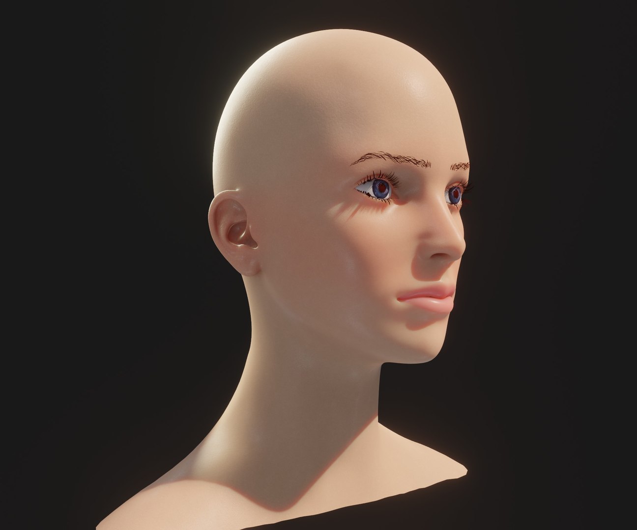 Realistic Female Head 3d Model Animated With Facial Expressions 3d