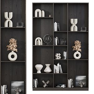 3D model bookcase 002