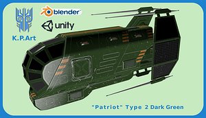 space ship patriot type 3D model