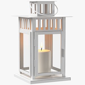 White Candle Lantern