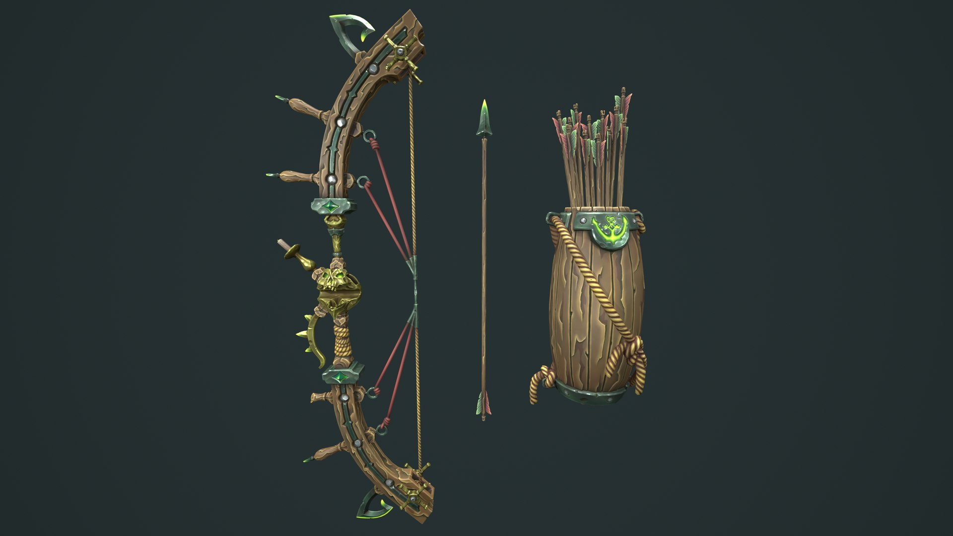 3D Pirate bow quiver arrow https://p.turbosquid.com/ts-thumb/9r/jLTslM/3x/1/png/1760358188/1920x1080/fit_q87/d9d97438ff29ab9eb690e6a23374f5fd5d3aa389/1.jpg