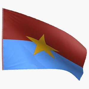national flag viet cong 3D model