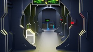 3D starship interior space ship model