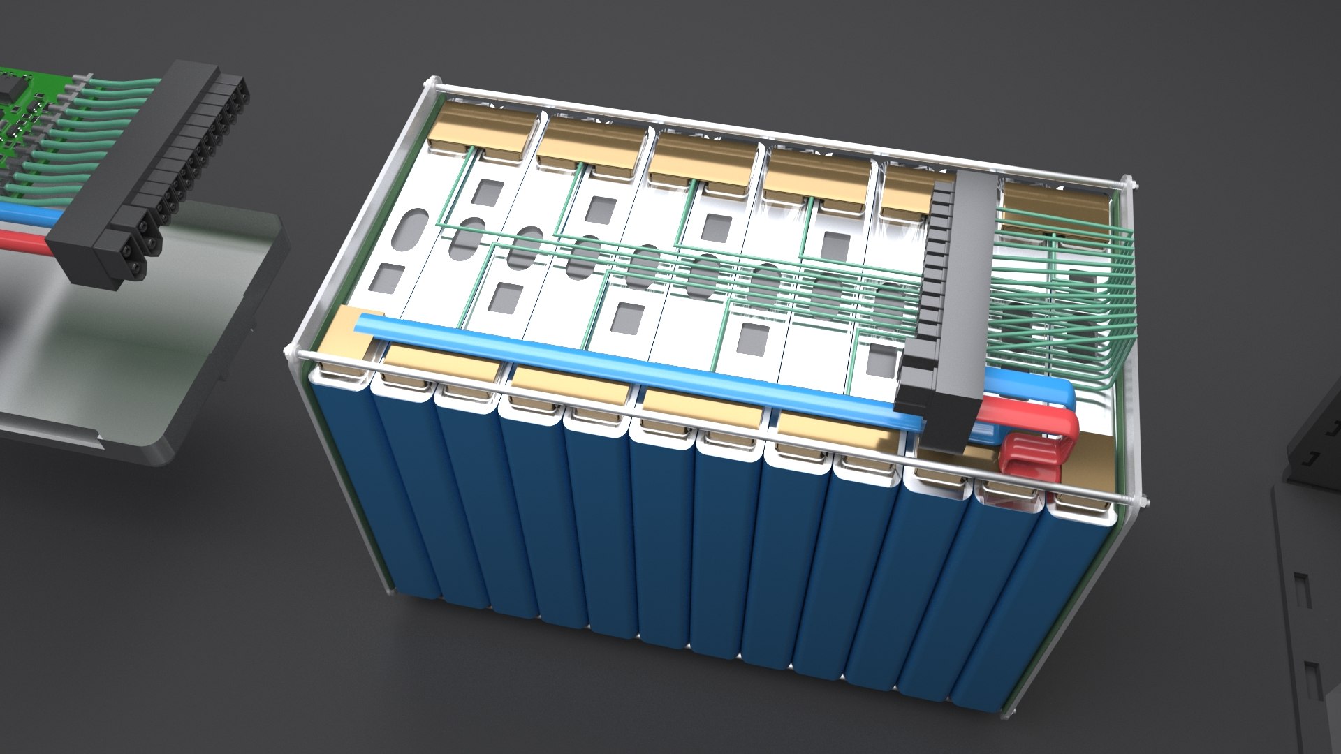 3D Lithium-Ion Battery With BMS And Internal Components - TurboSquid ...