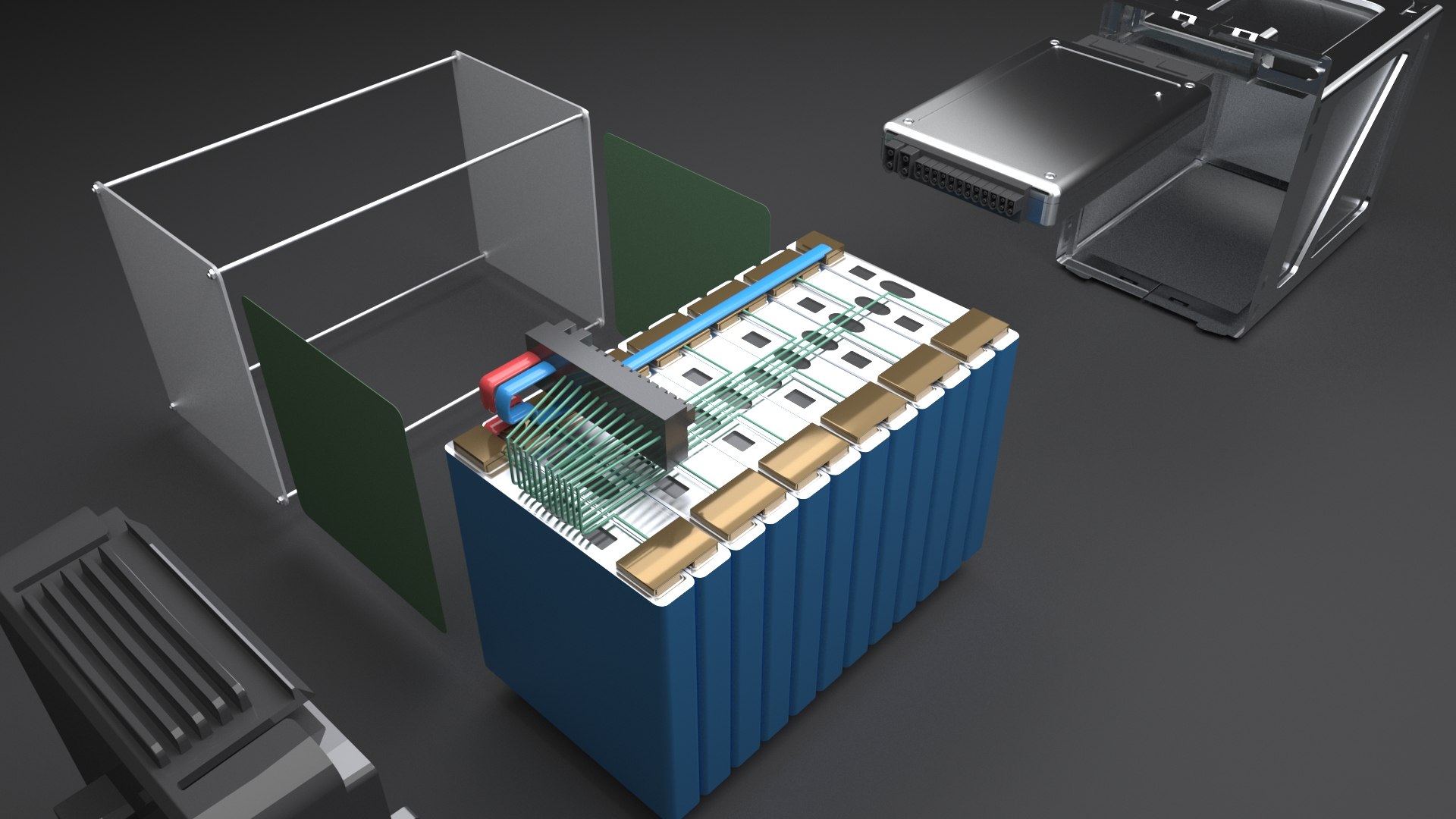 3D Lithium-Ion Battery With BMS And Internal Components - TurboSquid ...