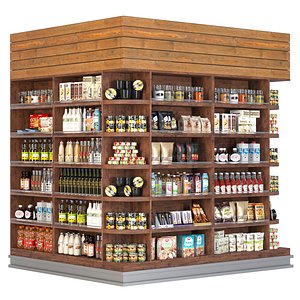 3D model Supermarket showcase