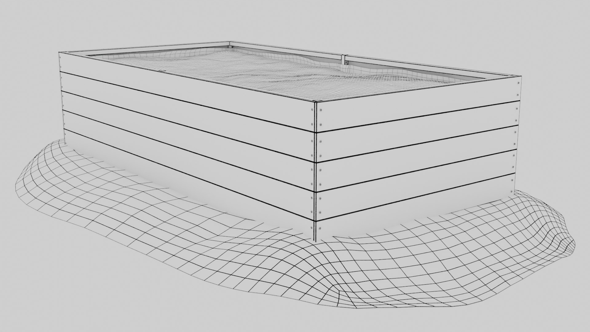 Raised Garden Bed 3D Model - TurboSquid 1980564