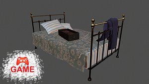Old Bed with stuffs - PBR material