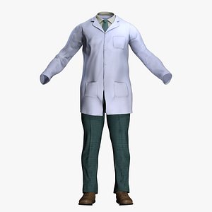 3D Hospital Staff Outfit model