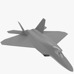 f-22 raptor mesh base 3d model