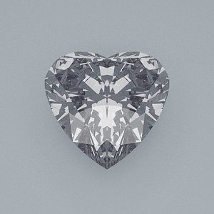 heart cut gemstone diamond obj