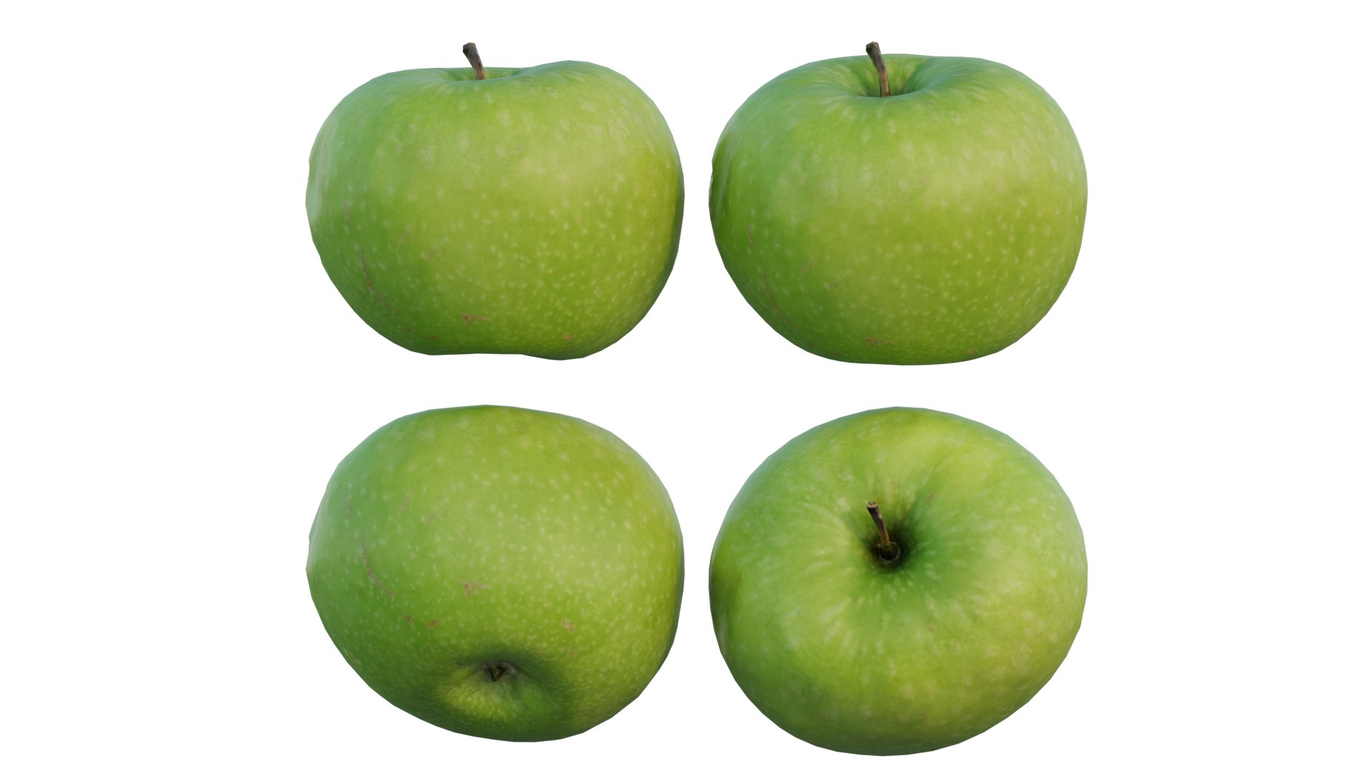 3D Granny Smith apple https://p.turbosquid.com/ts-thumb/9s/MetTmJ/mt/5_interactivelightmix/png/1659741750/1920x1080/fit_q87/883ee84669d0248e6e5284f0d8288d6393712b19/5_interactivelightmix.jpg