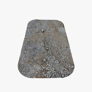 3D Gravel Ground 10 - 3D photogrammetry model scan of a pile of gravel and sand model