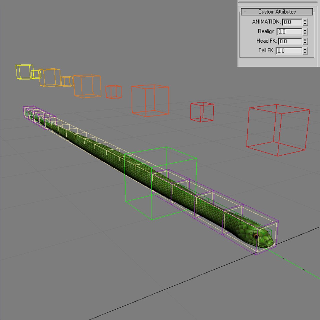 Snake Rigged 3d Model