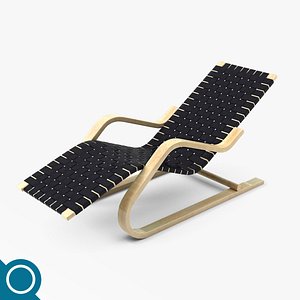 alvar aalto 43 lounge chair 3d model