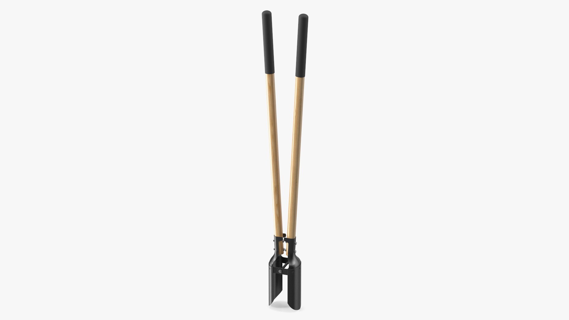 Hole Digger Wood Handle 3D model preview