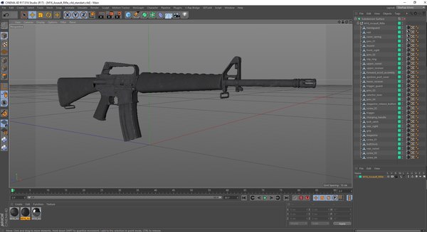 modelo 3d Rifle de asalto M16 - TurboSquid 2216670