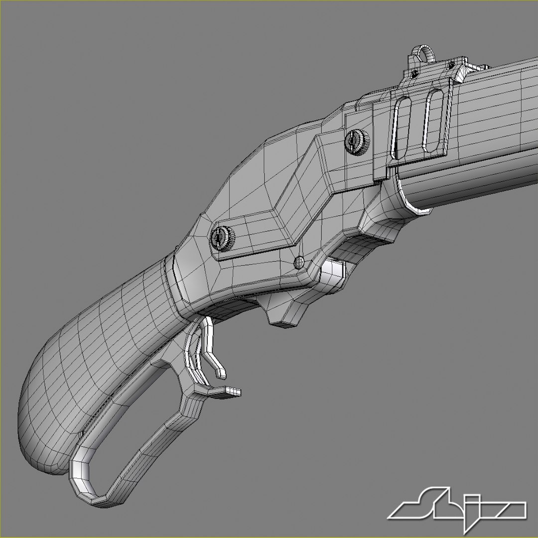 3d Model Winchester 1887 Shotguns Gun