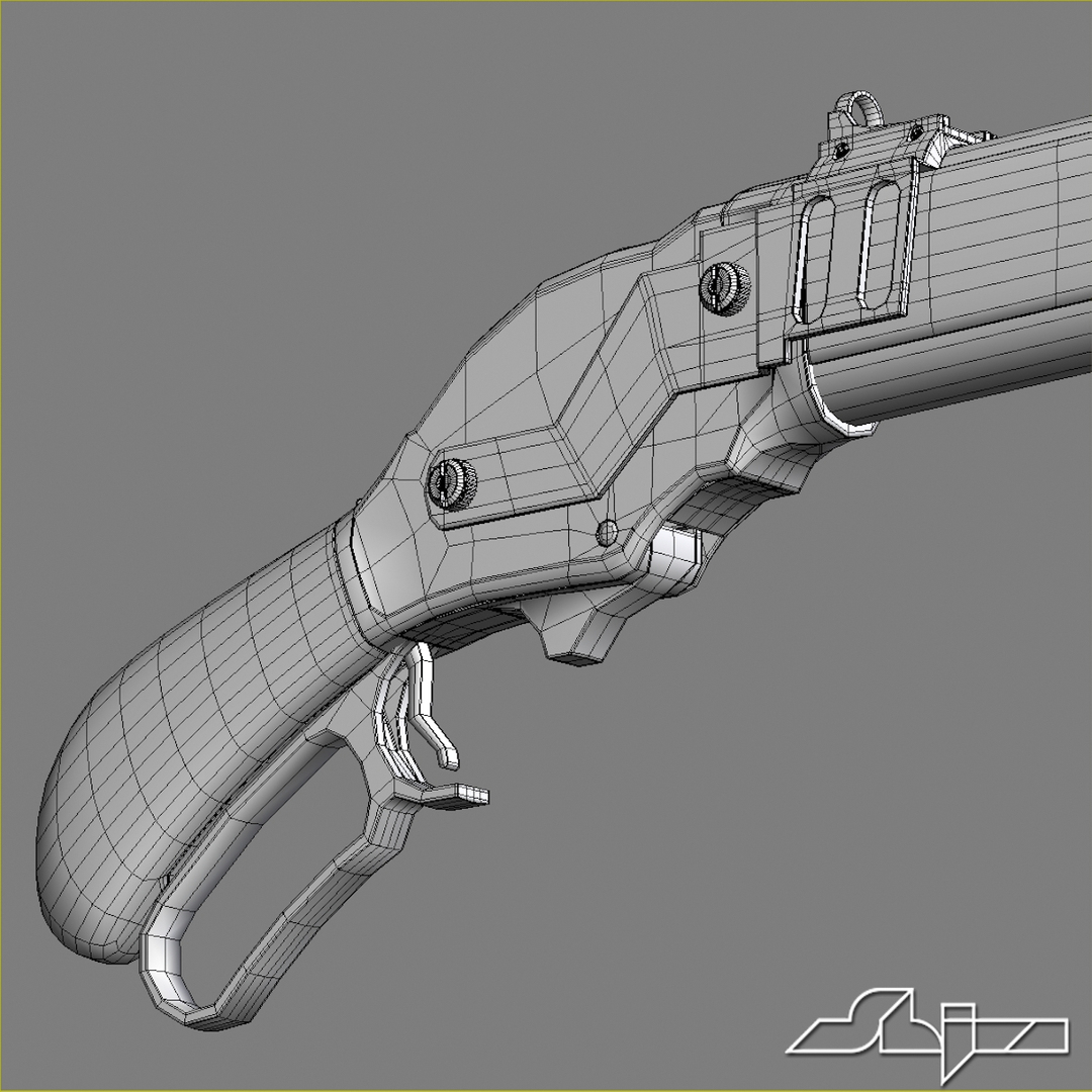 3d model winchester 1887 shotguns gun