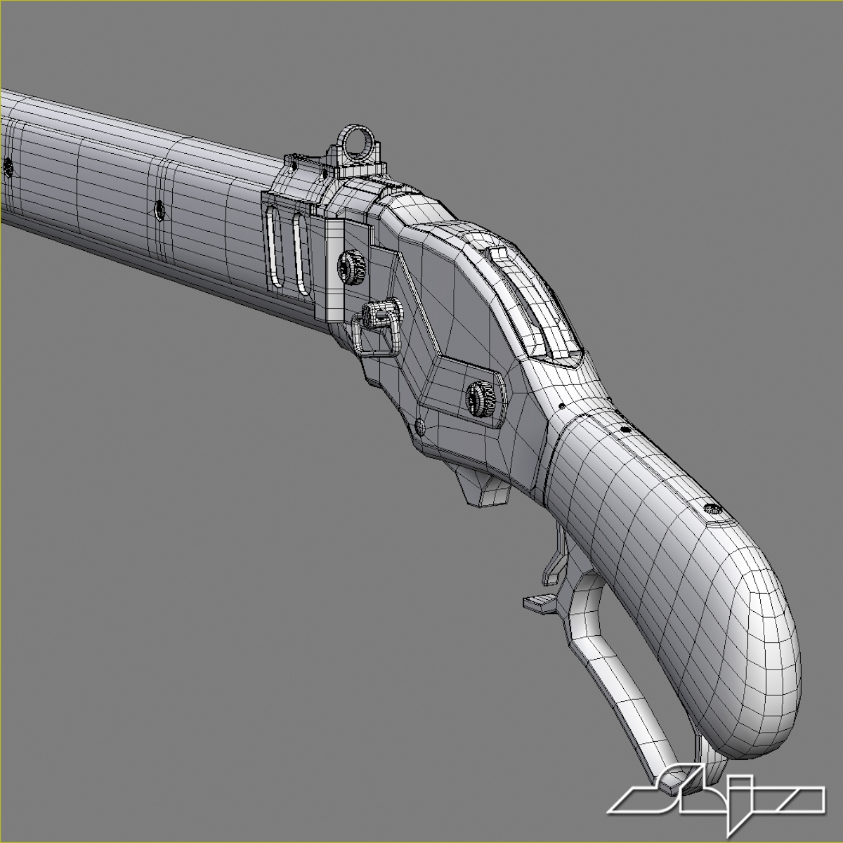 3d model winchester 1887 shotguns gun