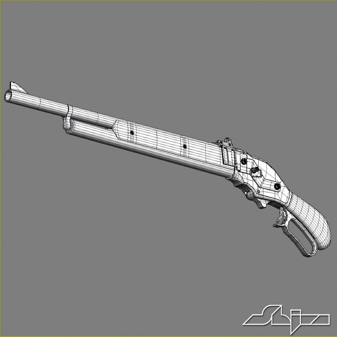 3d Model Winchester 1887 Shotguns Gun