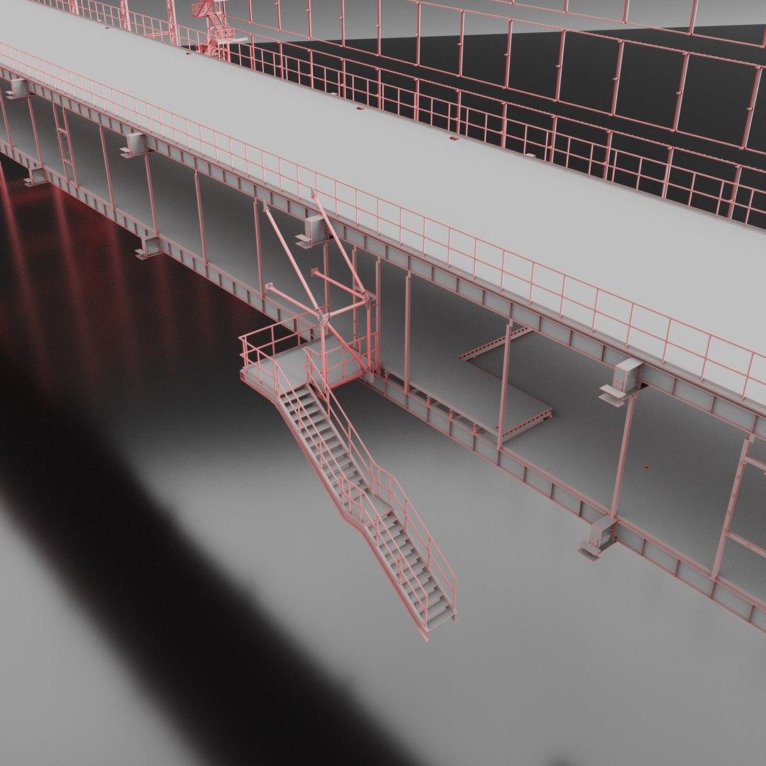 3D Industrial Metal Ramp Model - TurboSquid 2244878