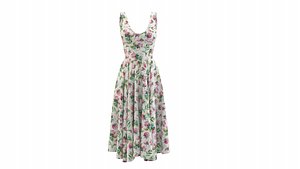 3D woman gown dress model