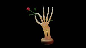 Rose in Hand 3D model