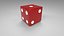 High Poly Die - Classic and Red and White