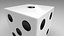 High Poly Die - Classic and Red and White