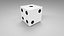 High Poly Die - Classic and Red and White
