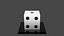 High Poly Die - Classic and Red and White