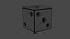 High Poly Die - Classic and Red and White