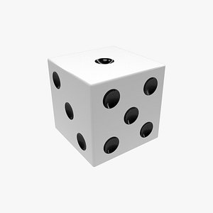 3D model High Poly Die - Classic and Red and White