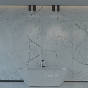 3D Statuario Venato Marble