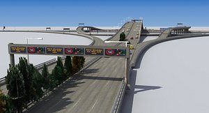 3d model freeway intersection
