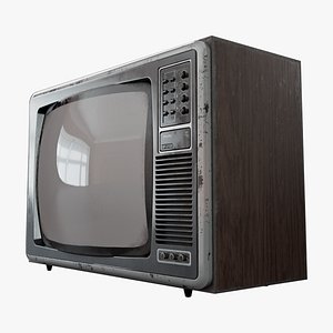 3D Old TV philips 80s made in Argentina