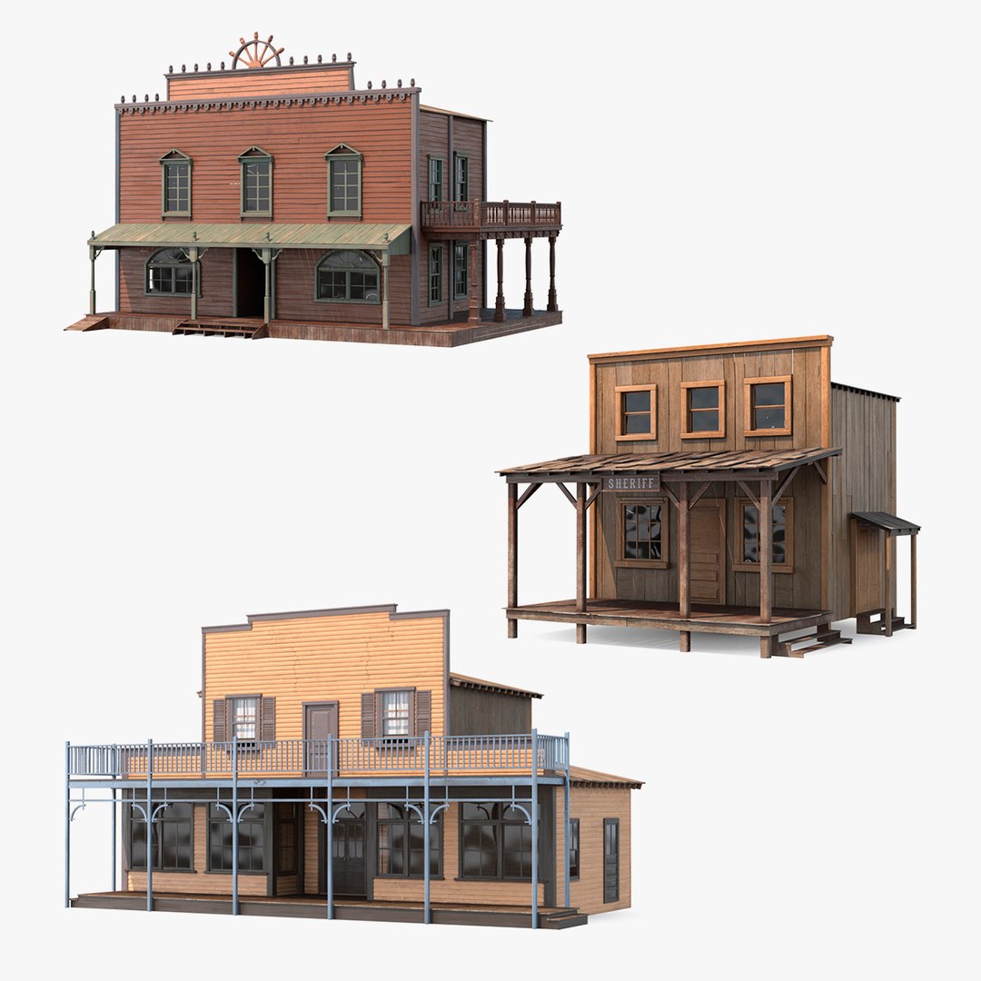 Western Houses Collection 2 3D model preview