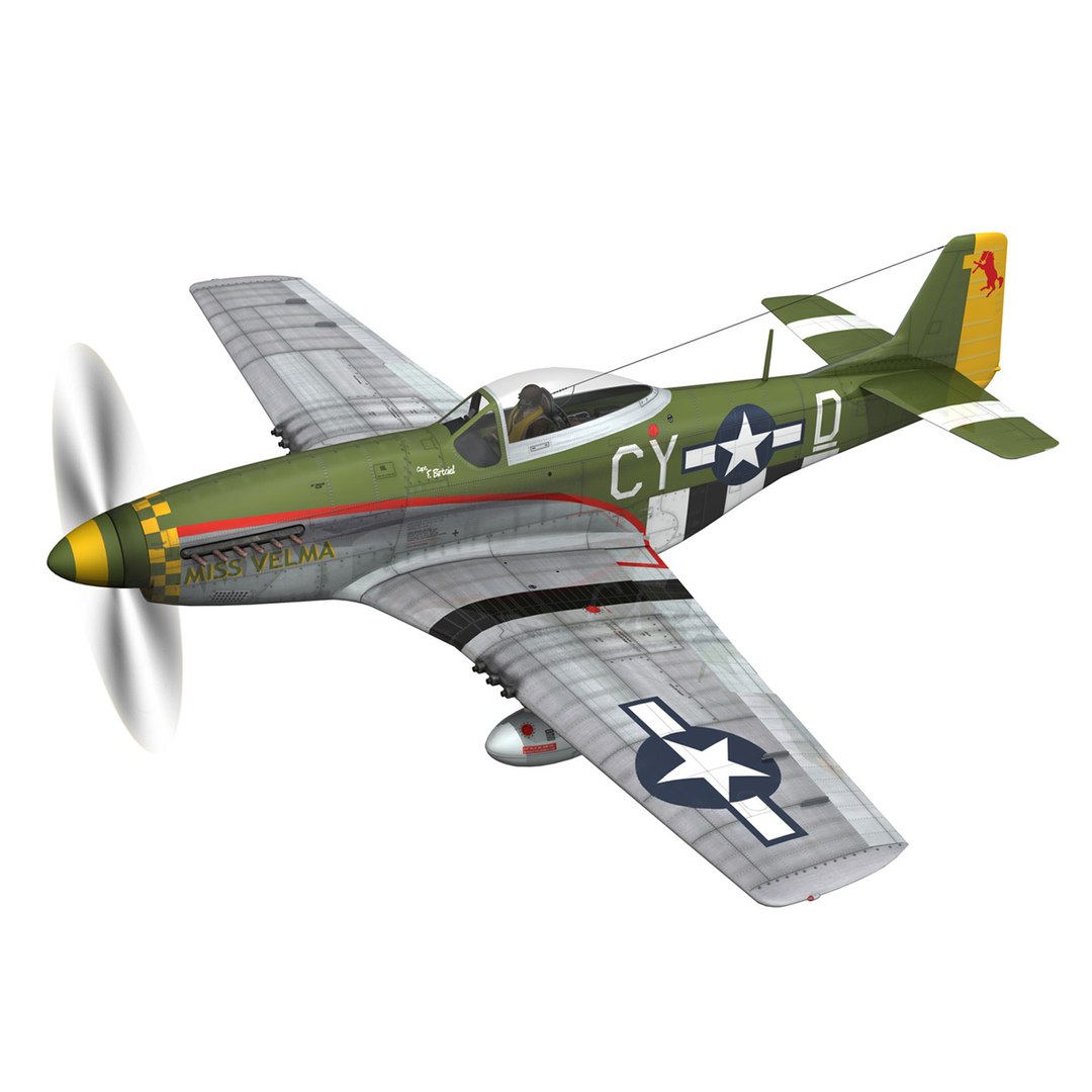 3D north american p-51d - - TurboSquid 1191735