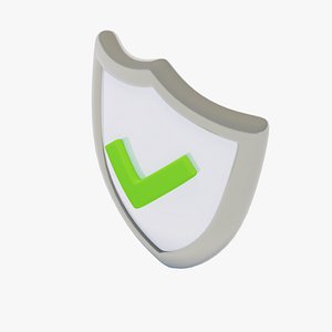 One shield with green check mark