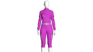 Girls Tactical Jumpsuit With Contrast Straps
