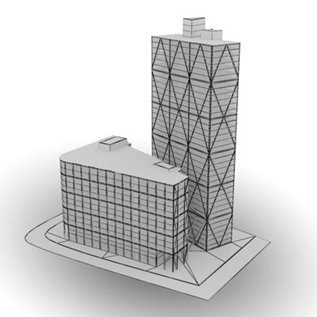 3d Skyscraper Broadgate Tower City Building