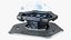 Table centrale de commande de science-fiction grise
