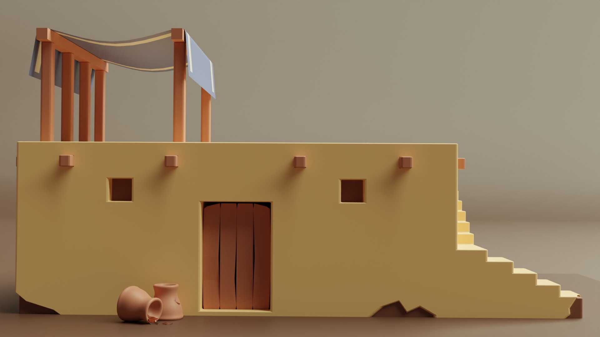 LowPoly 3D Model of a Ancient Mesopotamian House 3D model https://p.turbosquid.com/ts-thumb/9s/zRIJUp/Ok/6/png/1671817201/1920x1080/fit_q87/ad6cbee8d3a3a843b11f8cc30ee2aa5f47a1b998/6.jpg