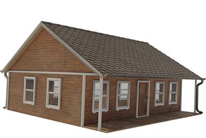 wooden house 3D model