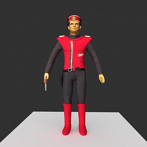 captain scarlet 3d model